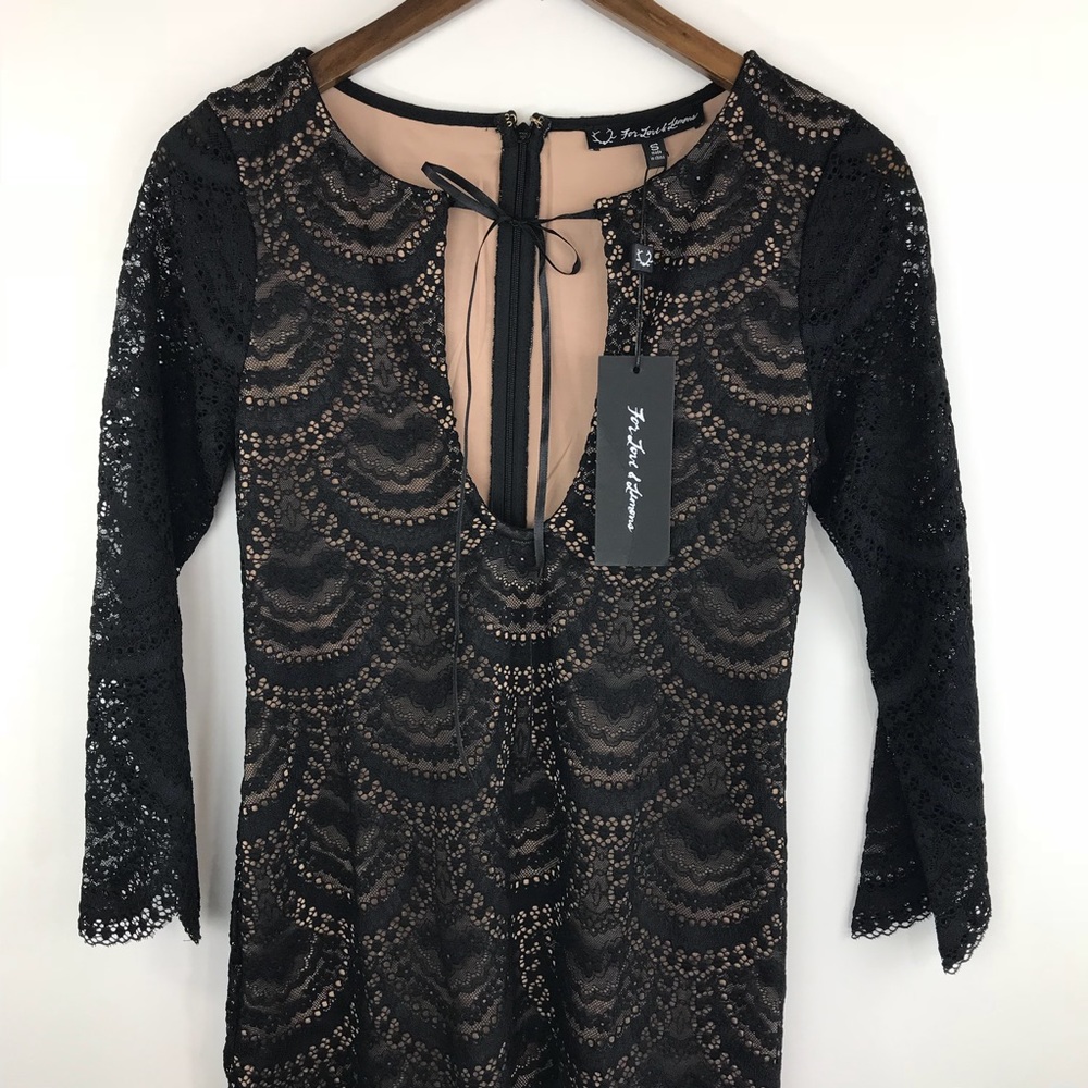 NWT For Love & Lemons Rosalita Mini Lace Dress - Picture 4 of 8